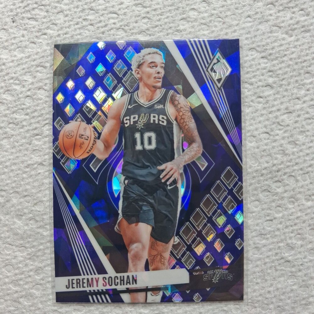 2023-24 Panini Phoenix - Jeremy Sochan #24 Blue Ice
